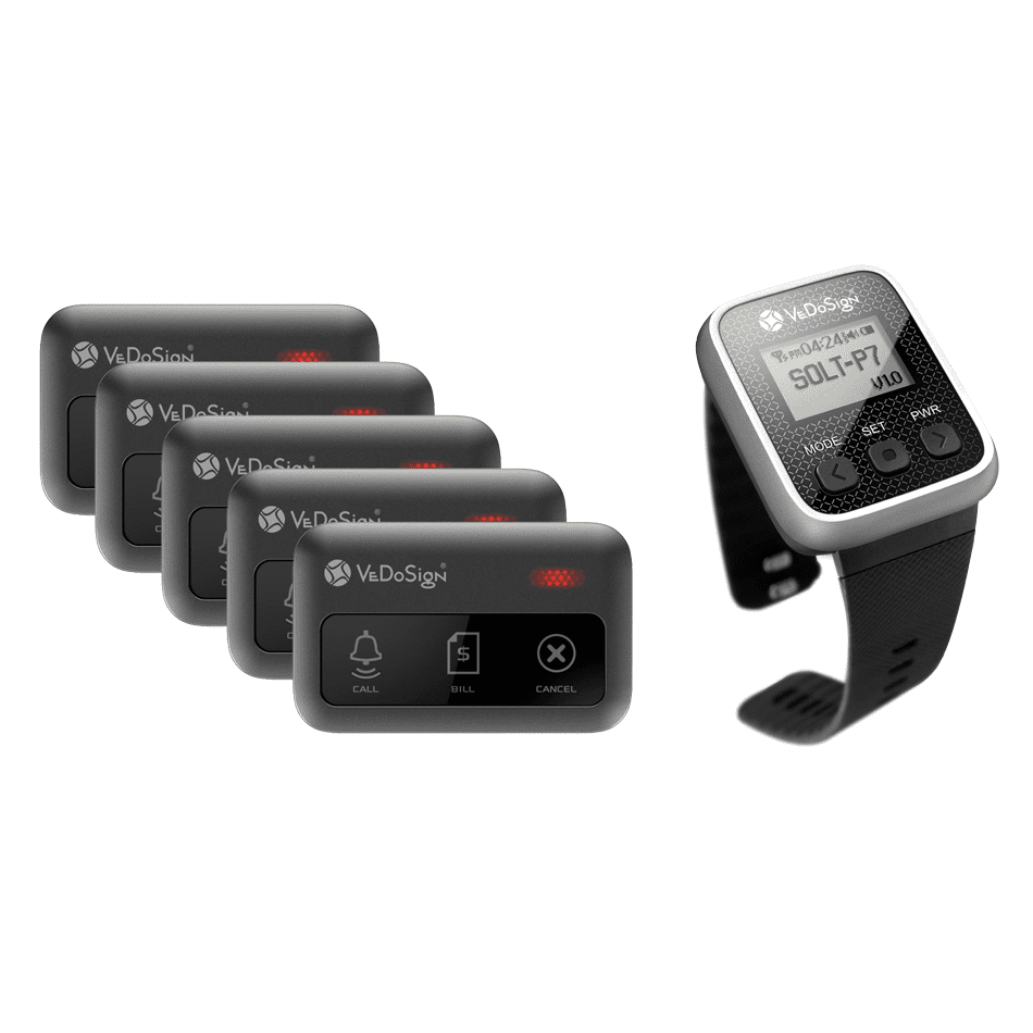 Service Oproepsysteem Premium 3 Knops 5 Knoppen 1 Horloge Service Oproepsysteem Premium 3 Knops 5 Knoppen 1 Horloge