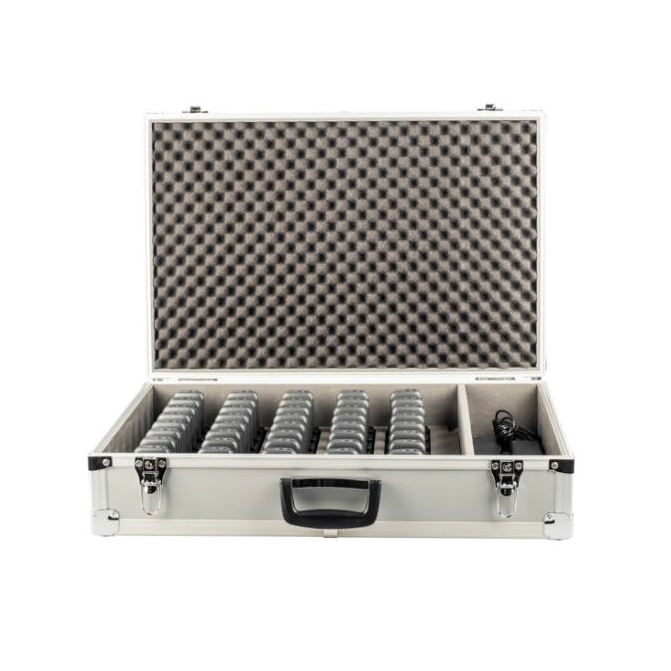 VDS 900:700 Oplaadkoffer 40 Units Rondleiding Audiosysteem Open Koffer