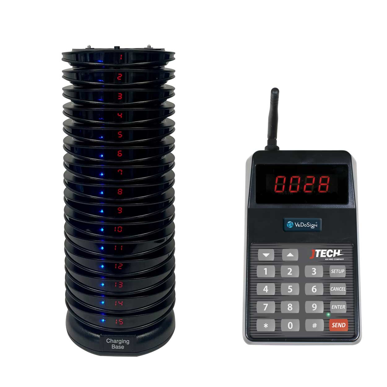 Basic Gasten Oproepsysteem Compleet Met 15 Ultra Coasters Basic Gasten Oproepsysteem Compleet Met 15 Ultra Coasters
