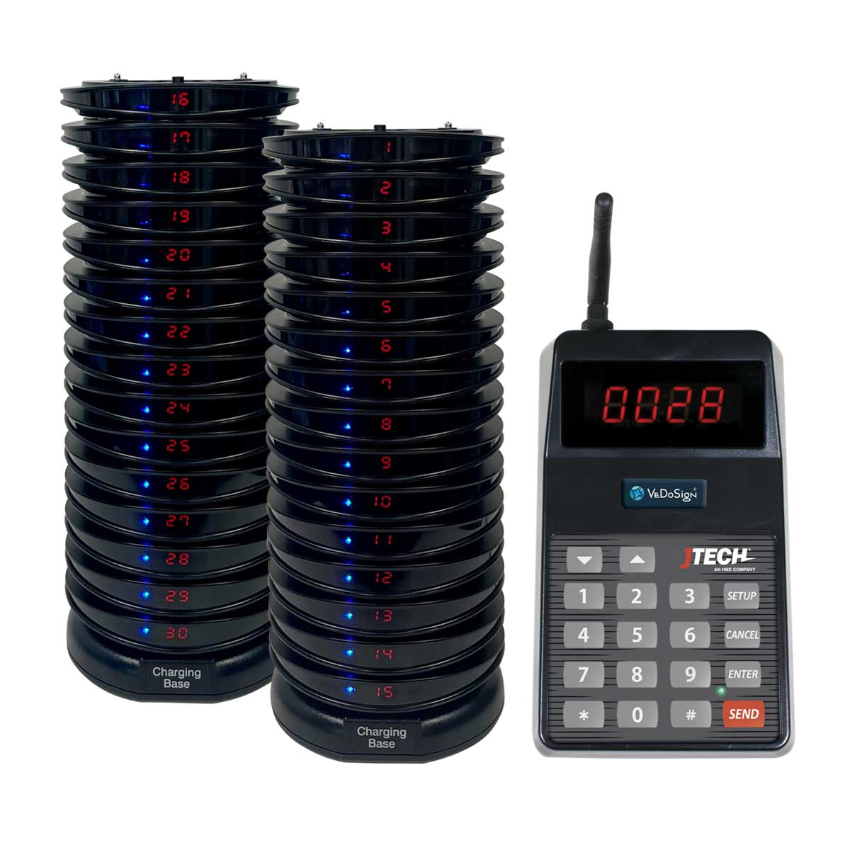 Basic Gasten Oproepsysteem Compleet Met 30 Ultra Coasters Basic Gasten Oproepsysteem Compleet Met 30 Ultra Coasters