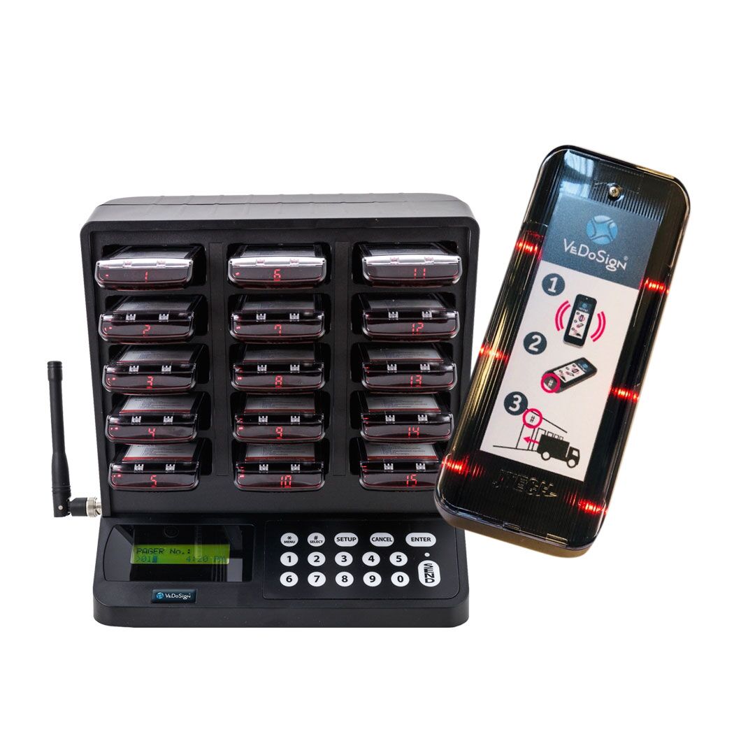 Chauffeur Docknummer Oproepsysteem All In One Met 15 IQ 4 Pagers Chauffeur Docknummer Oproepsysteem All In One Met 15 IQ 4 Pagers