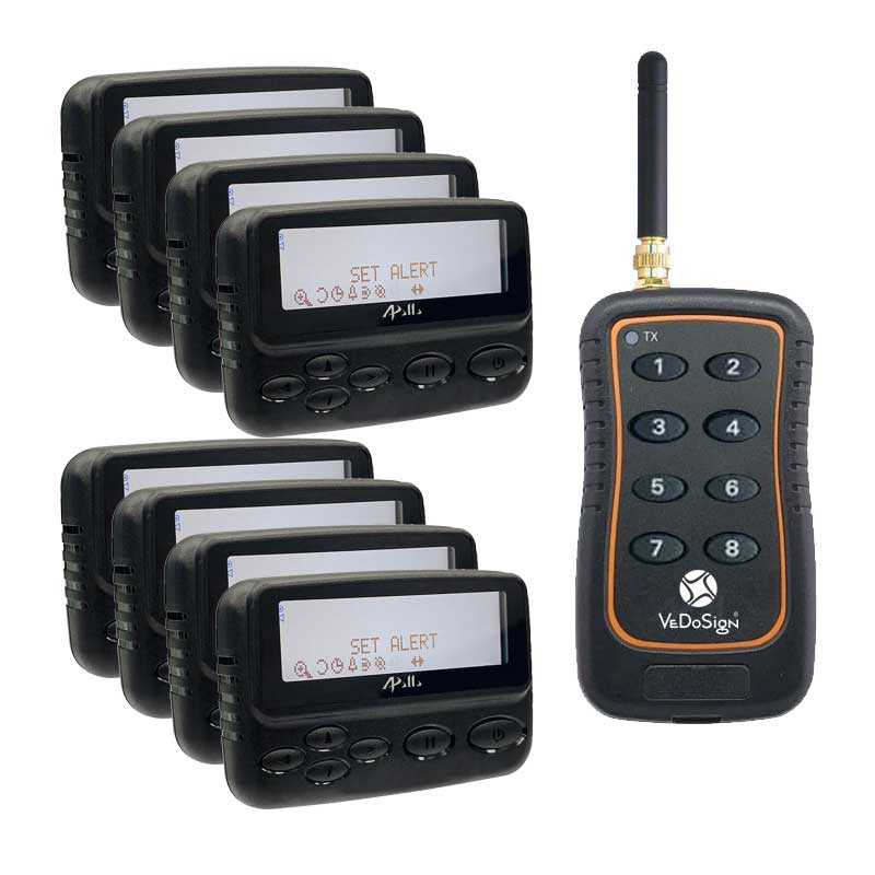 Medewerker Oproepsysteem 8 Knops Transmitter Met 8 Pagers V900 Medewerker Oproepsysteem 8 Knops Transmitter Met 8 Pagers V900