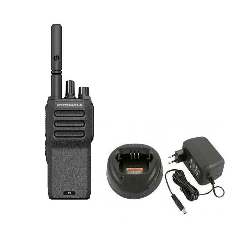 Motorola R2 VHF Digitale Portofoon Met Lader Motorola R2 VHF Digitale Portofoon Met Lader