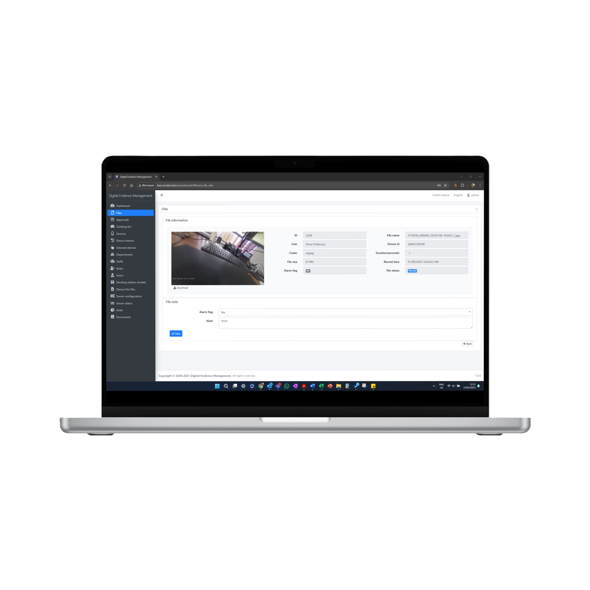 DEM Licence For Norden Body Cameras Jaarlicentie DEM Licence For Norden Body Cameras Jaarlicentie