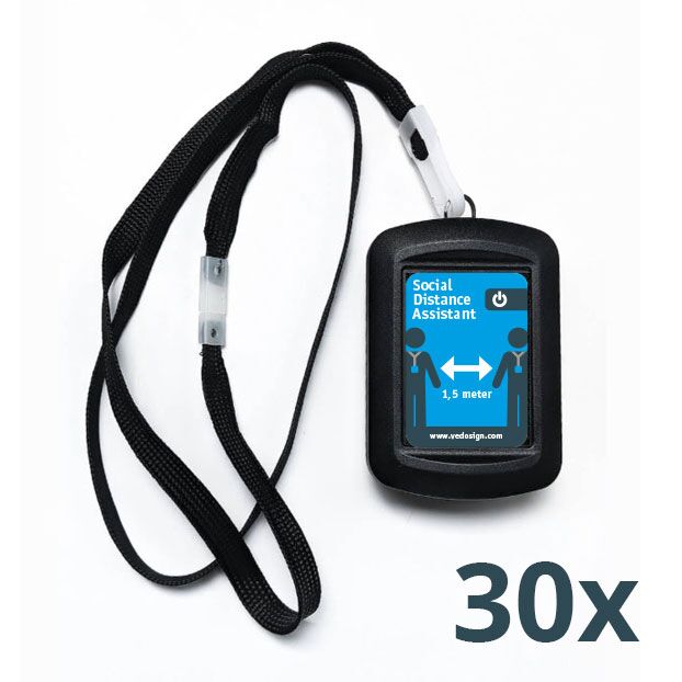 Social Distance Assistant Halskoord COVID Afstand Alert Melding Anderhalve Meter 30x Social Distance Assistant Halskoord COVID Afstand Alert Melding Anderhalve Meter 30x