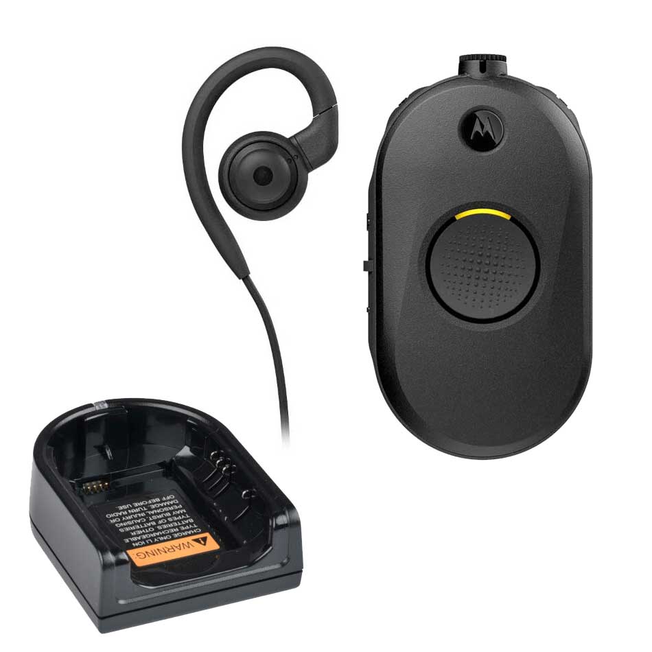 Portofoon Motorola CLPe Met Lader En Oortje Portofoon Motorola CLPe Met Lader En Oortje