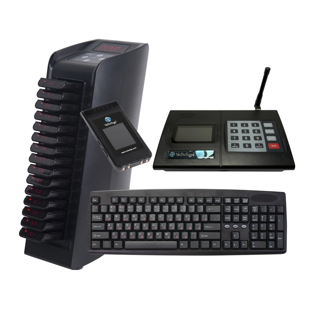 Compleet SmartCall Colour Systeem Met 15 SmartCall Colour Pagers Met Premium Transmitter I Station