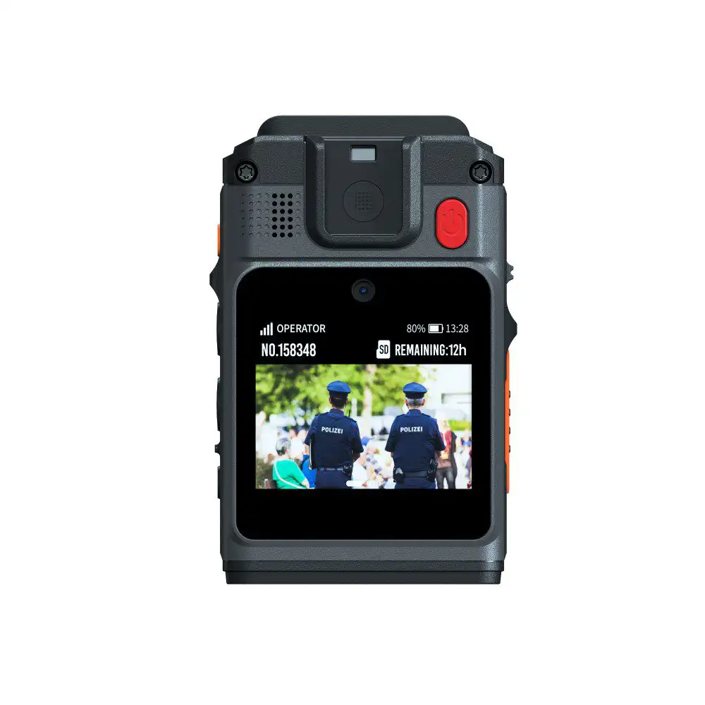 Hytera VM580D Bodycam Bluetooth, GPS, WiFi En 4G Schermzijde