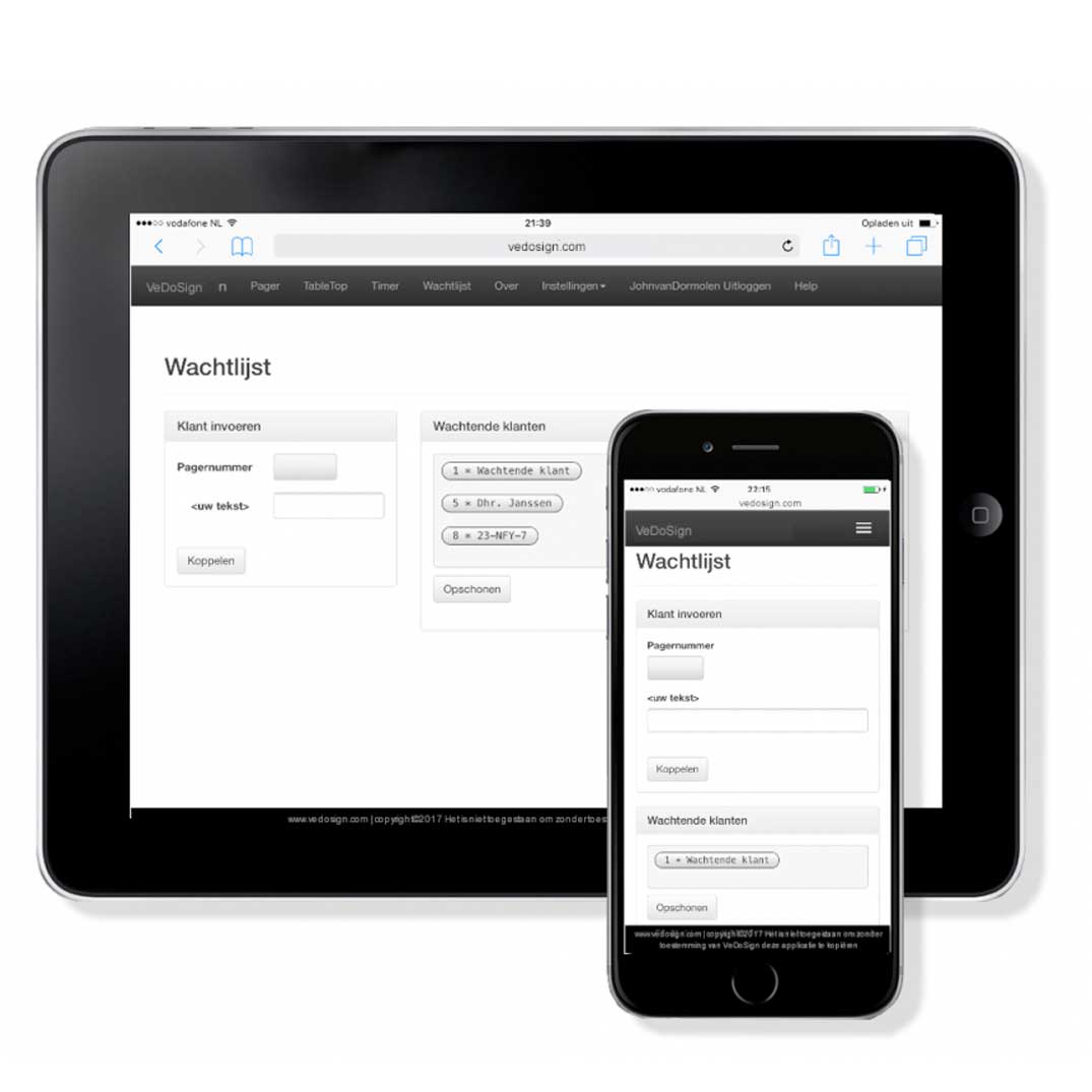 Software Wachtlijst Module Ipad Iphone Standaard