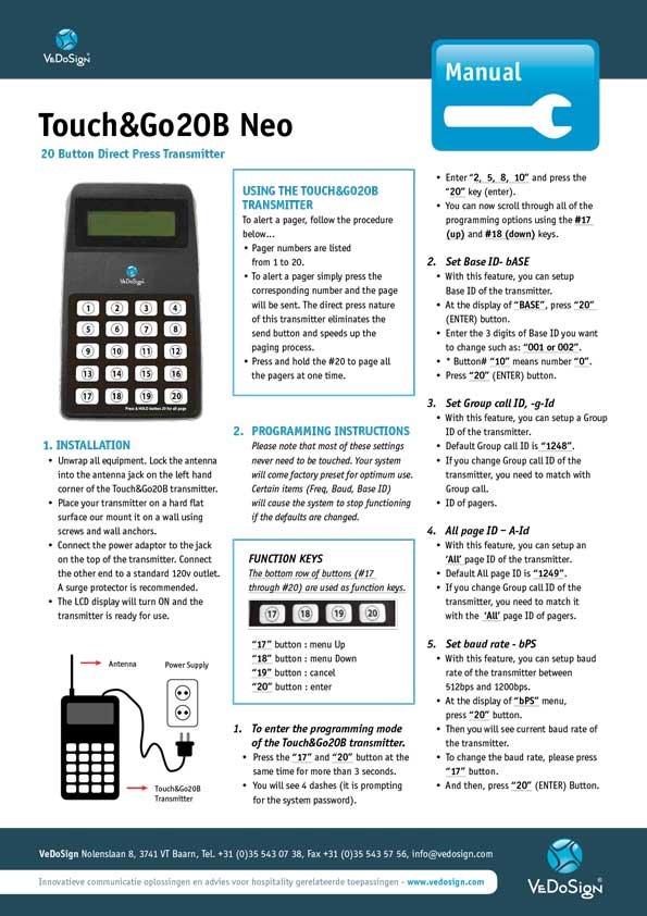 Manual Touch&Go20B Neo