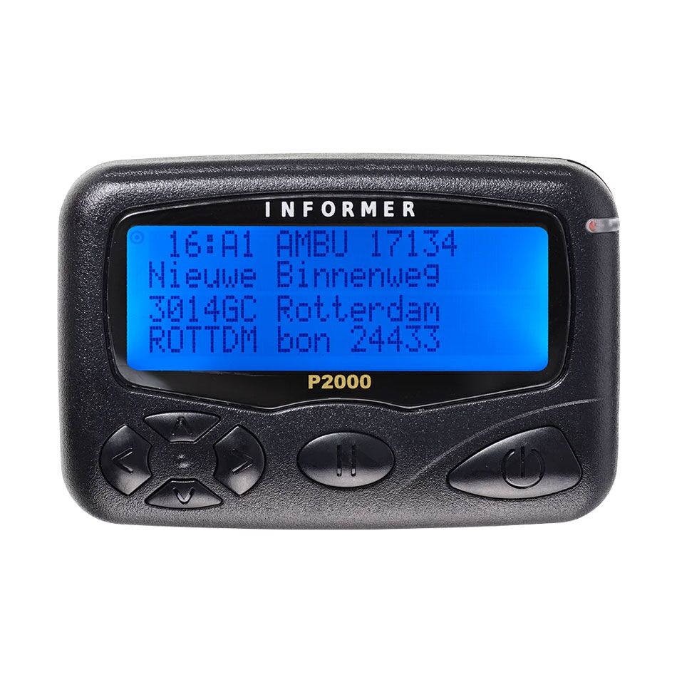 Informer Pro P2000 Pager Blauw Scherm