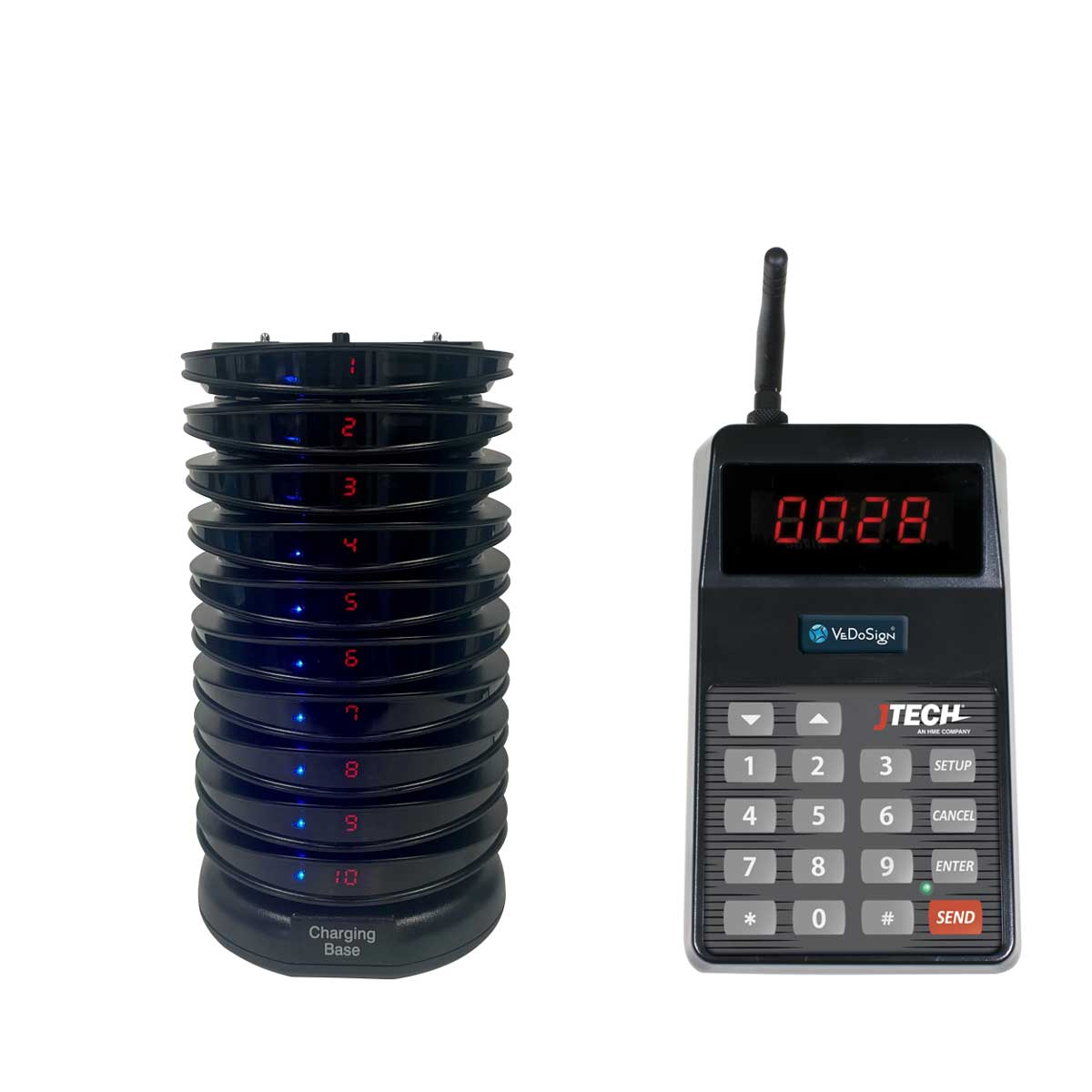 Basic Gasten Oproepsysteem Compleet Met 10 Ultra Coasters Basic Gasten Oproepsysteem Compleet Met 10 Ultra Coasters