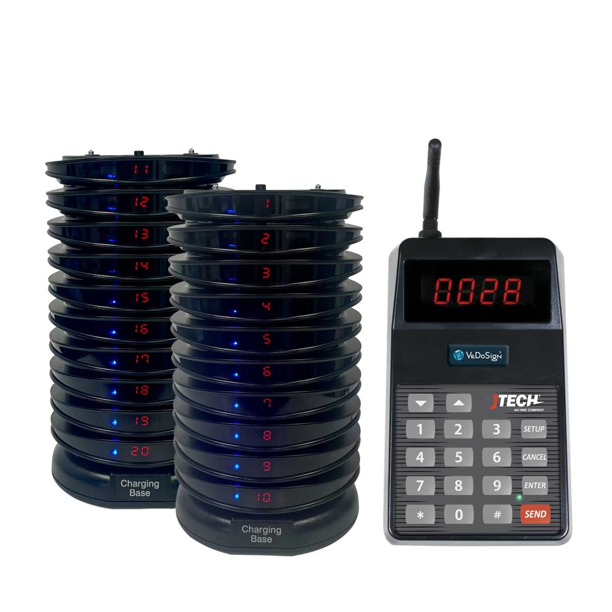 Basic Gasten Oproepsysteem Compleet Met 20 Ultra Coasters Basic Gasten Oproepsysteem Compleet Met 20 Ultra Coasters