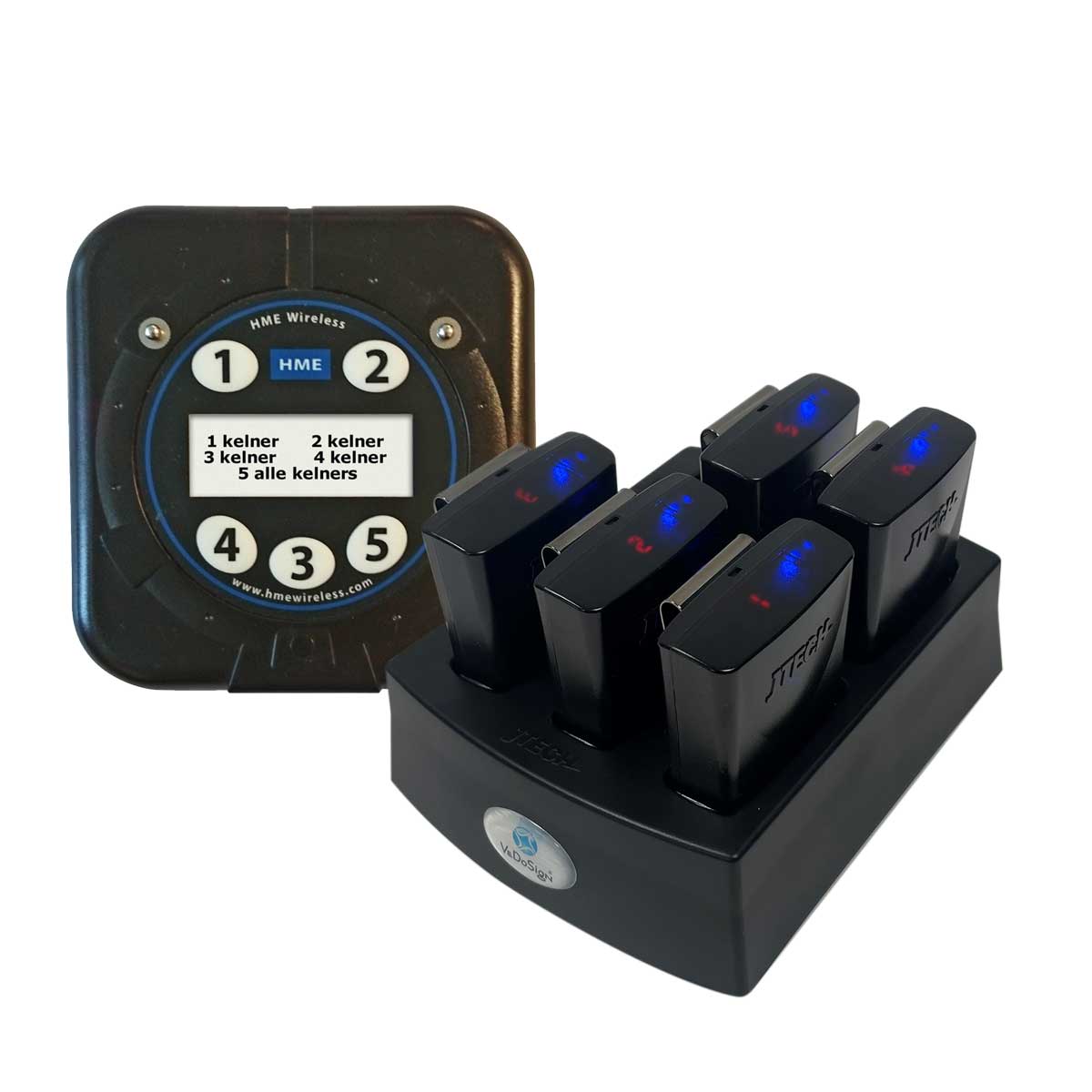 Compleet Keuken Oproepsysteem 5 Kelners Compleet Keuken Oproepsysteem 5 Kelners