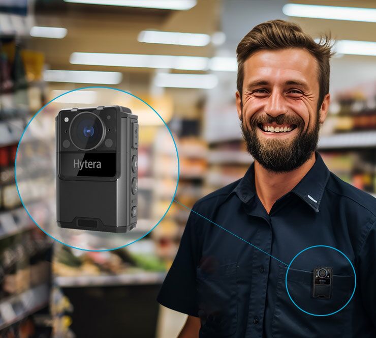 Hytera GC550 Veiligheid Retail Bodycam Winkel Vierkant