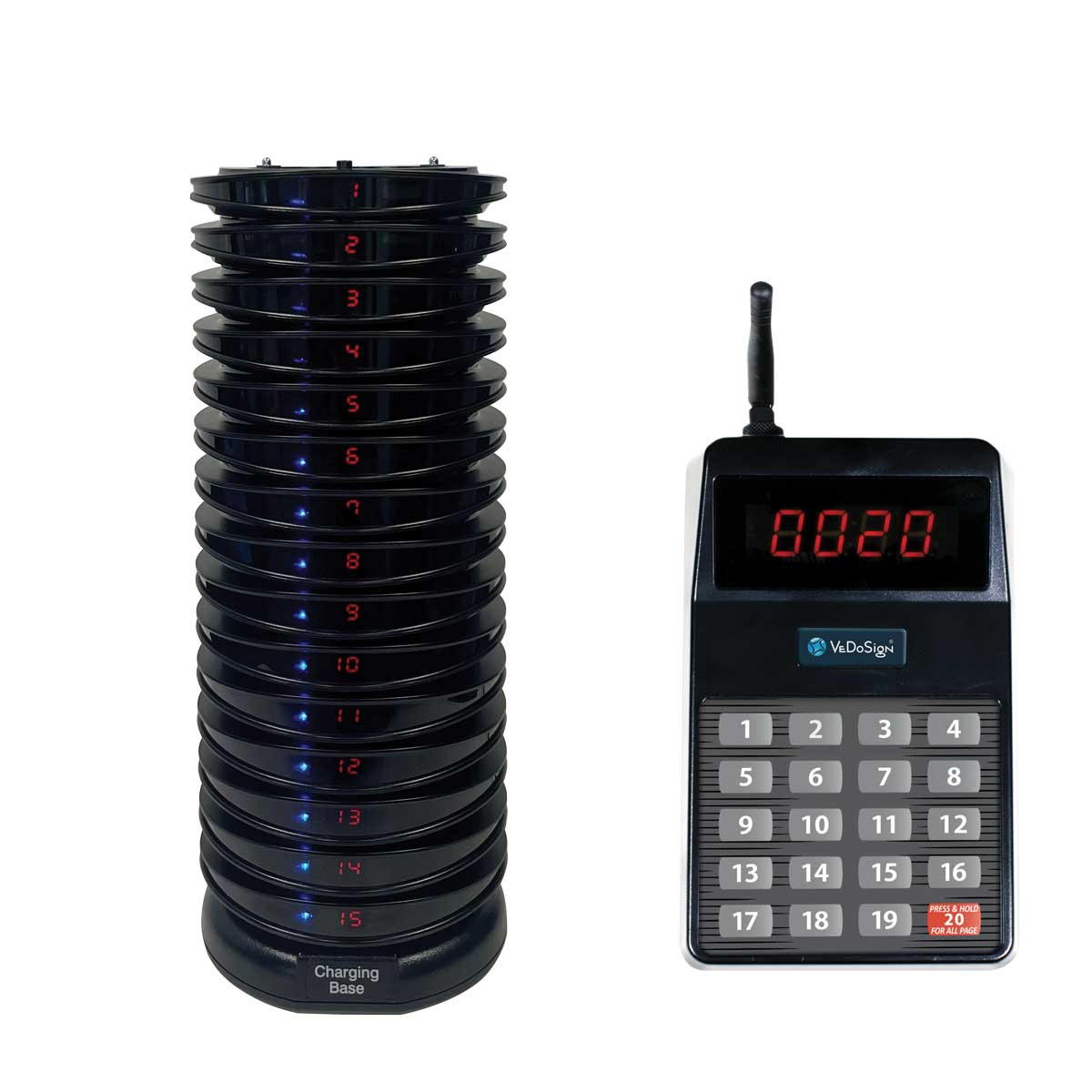 Compleet Touch&Go 20B Gasten Oproepsysteem Met 15 Ultra Coasters Compleet Touch&Go 20B Gasten Oproepsysteem Met 15 Ultra Coasters