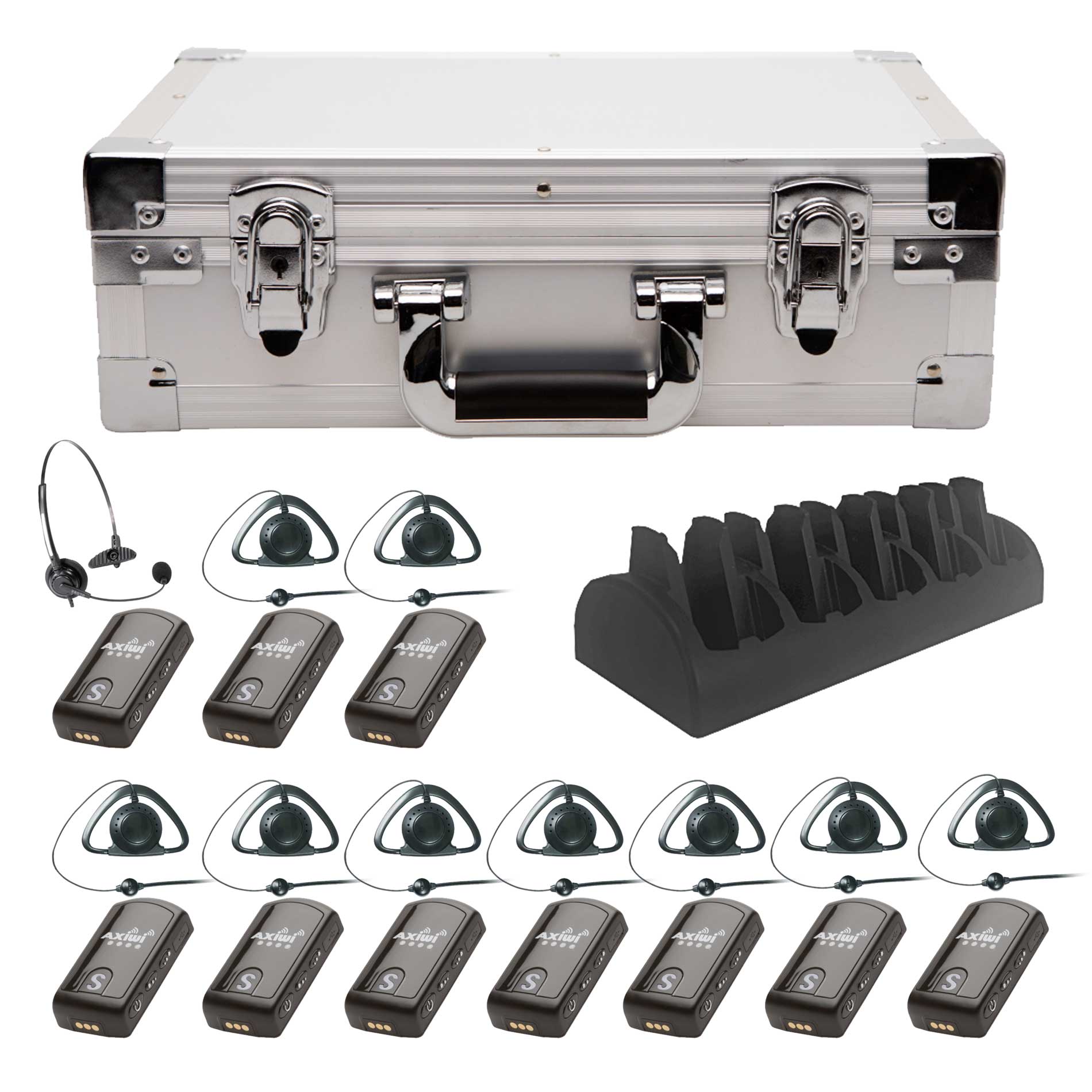 Rondleidingsysteem Axitour Met 10 Ontvangers Rondleidingsysteem Axitour Met 10 Ontvangers