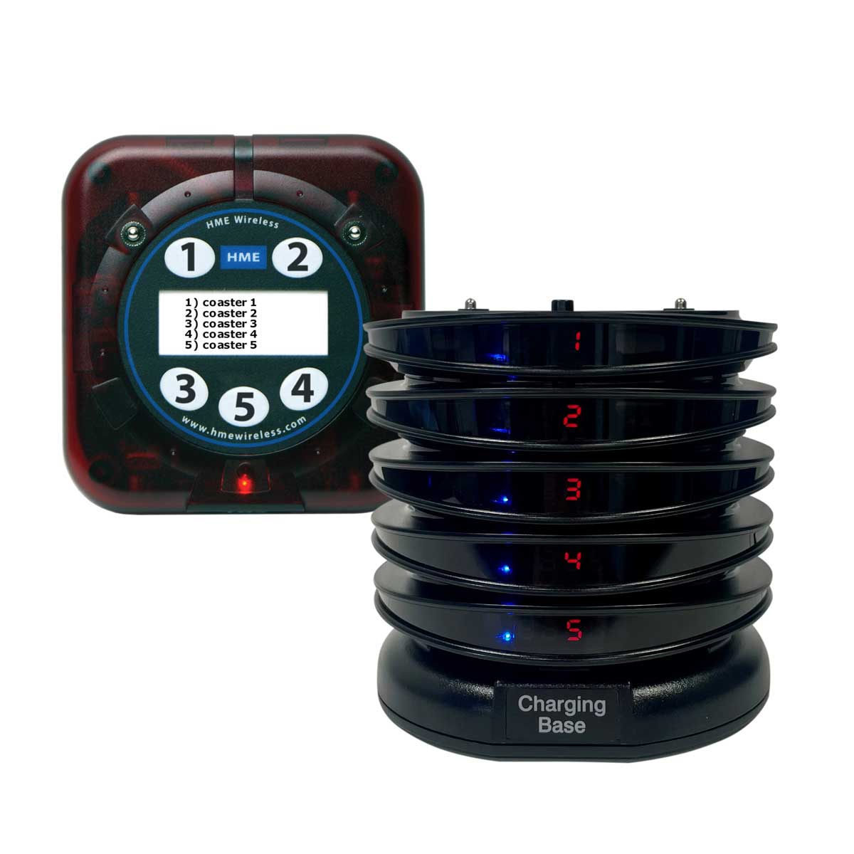 Foodtruck Gasten Oproepsysteem Met 5 Ultra Coasters Foodtruck Gasten Oproepsysteem Met 5 Ultra Coasters