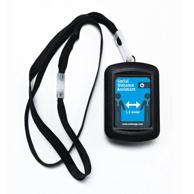 Social Distance Assistant Halskoord COVID Afstand Alert Melding Anderhalve Meter Social Distance Assistant Halskoord COVID Afstand Alert Melding Anderhalve Meter